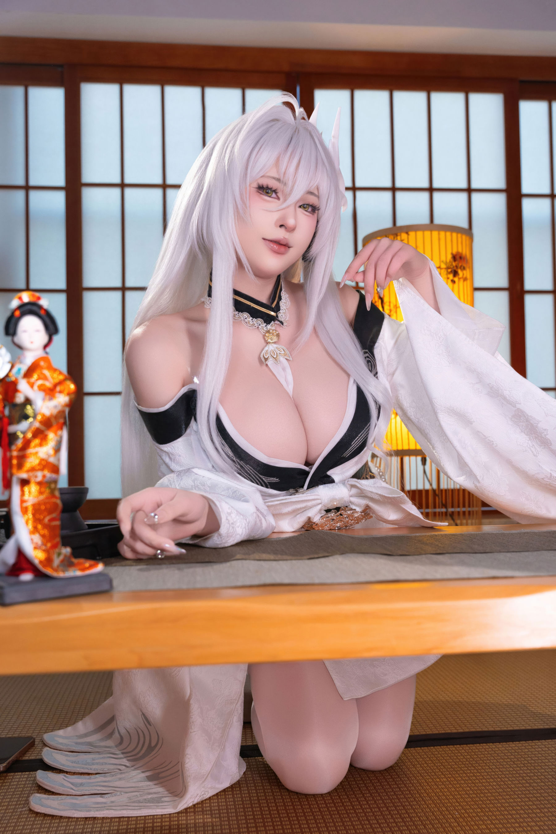 尤物清水由乃 - 碧蓝航线 白凤和服/(76P)