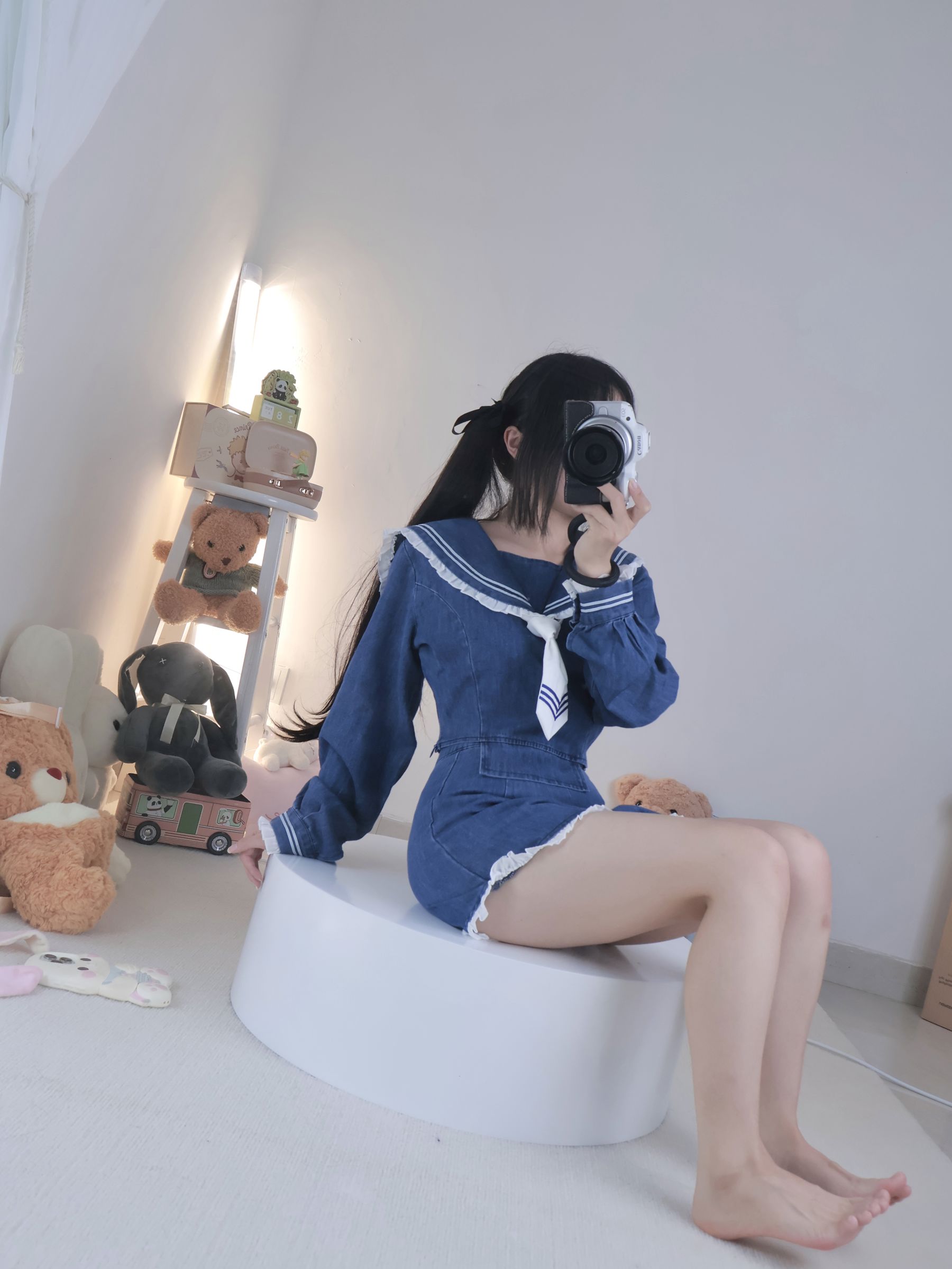 小羊蛋卷 - 白丝牛仔水手/(8P)