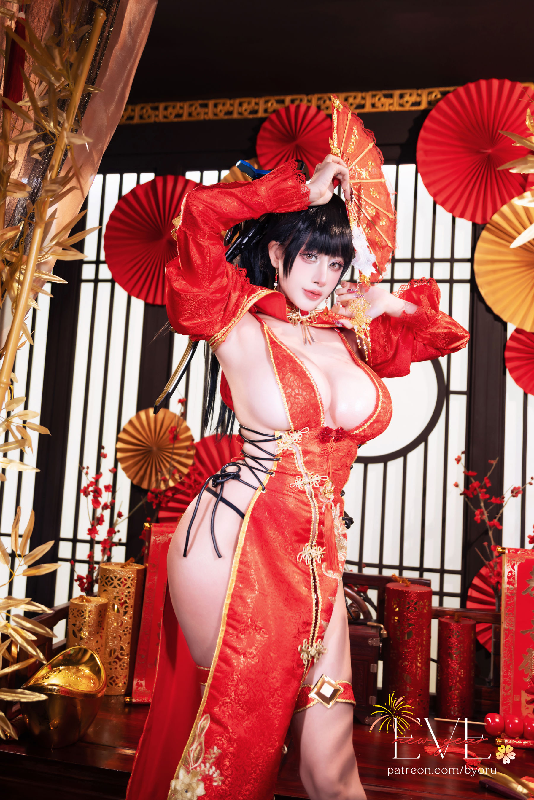 日本性感萝莉Byoru - Eve New Year Qipao/(44P)