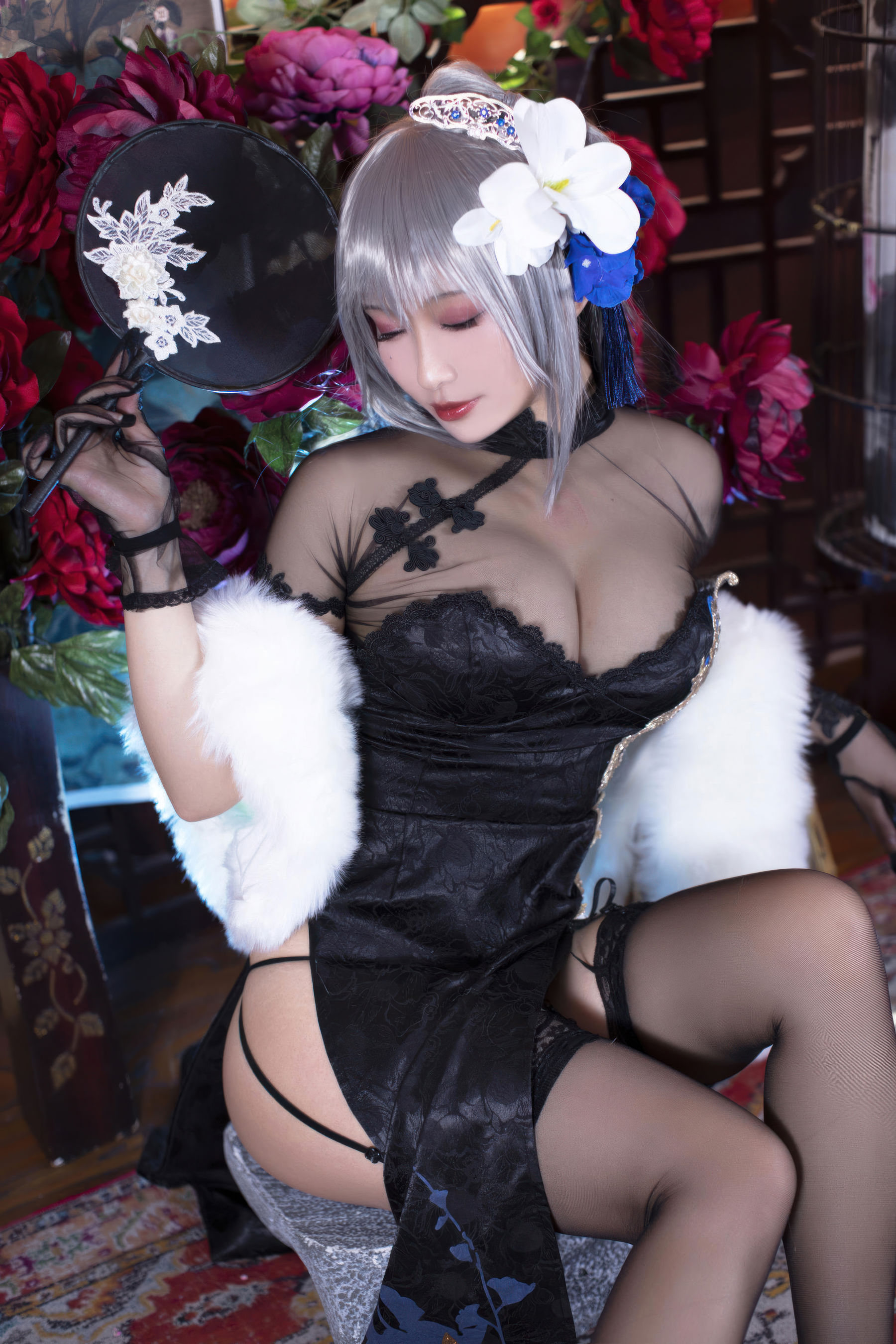 动漫博主 洛璃LoLiSAMA - 碧蓝航线 路易九世旗袍/(43P)