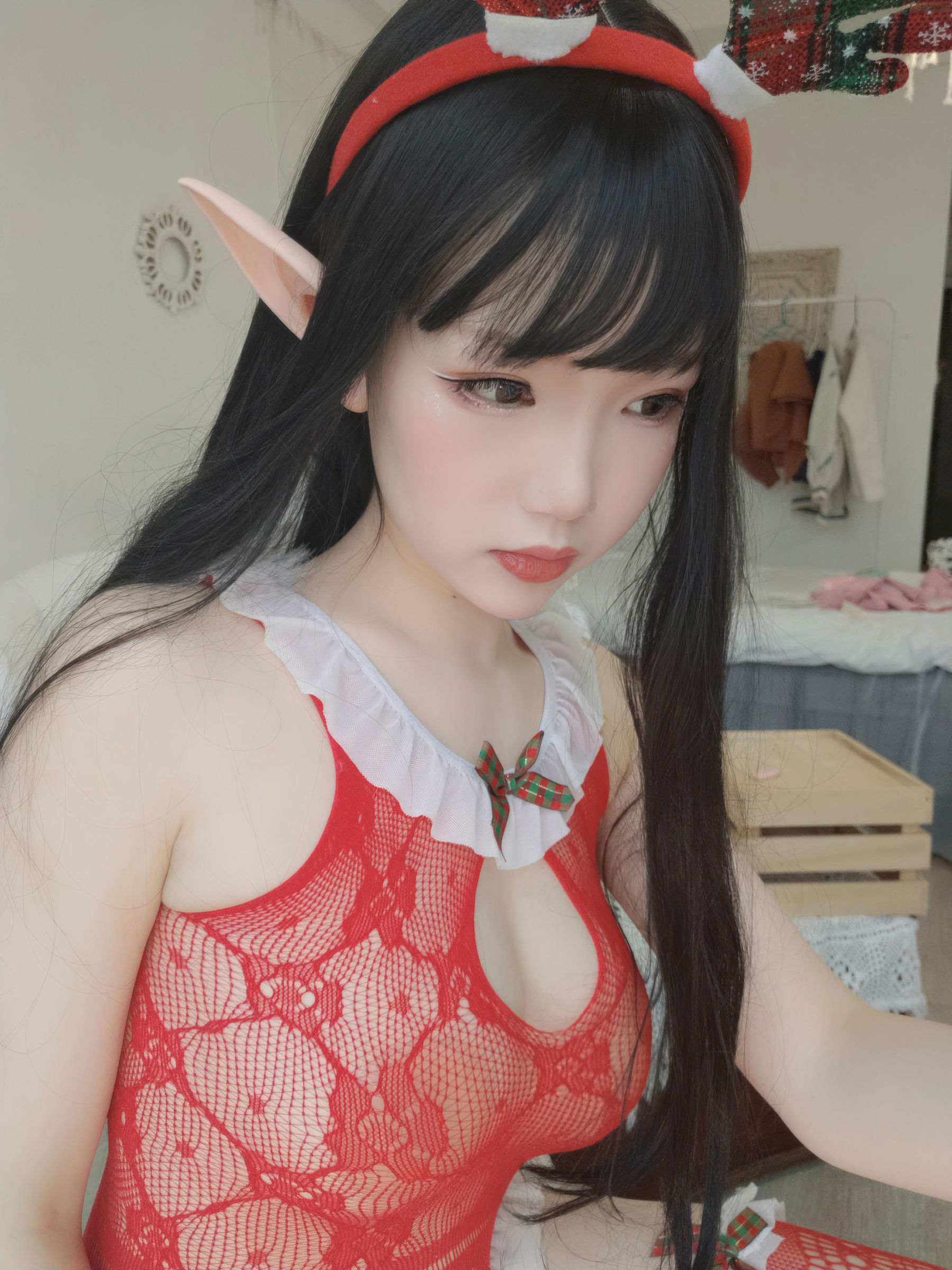 动漫博主 雪晴Astra - 2020圣诞节自拍/(140P)