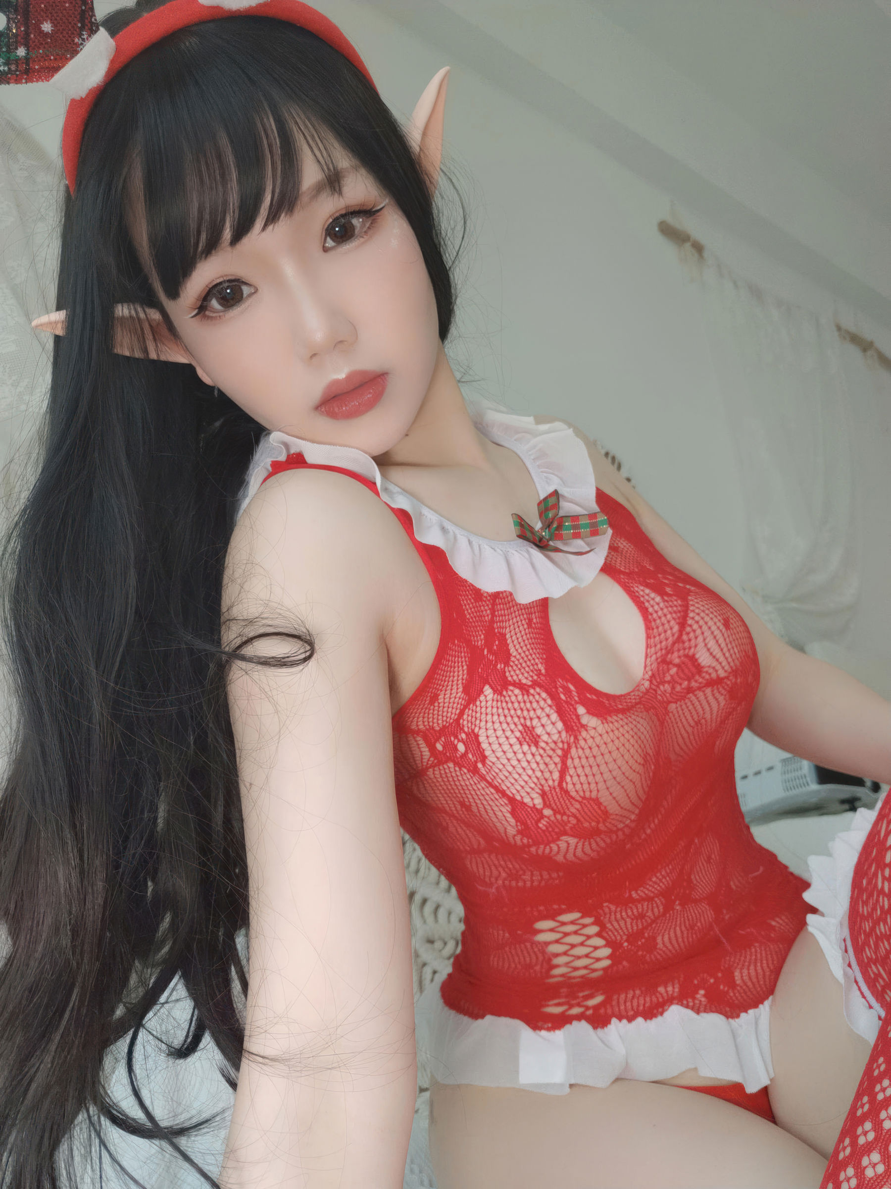 动漫博主 雪晴Astra - 2020圣诞节自拍/(140P)