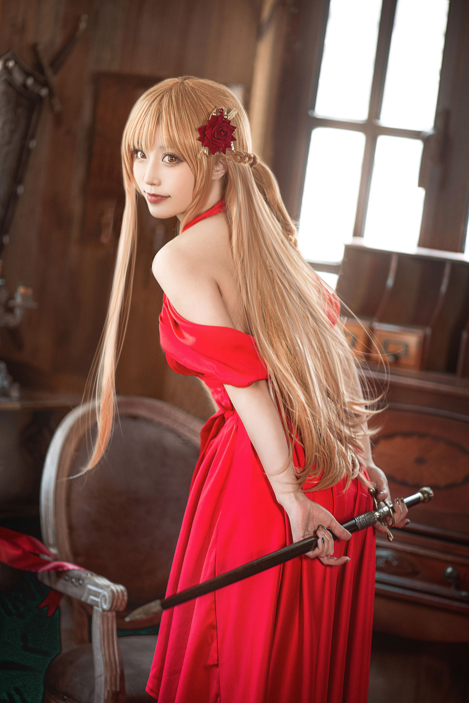 动漫博主 切切celia - 刀剑神域 亚丝娜 礼服/(28P)