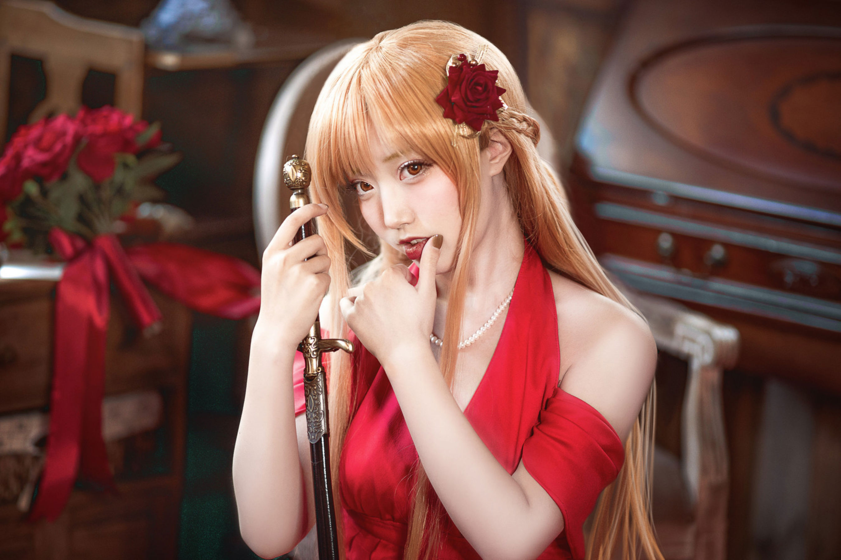 动漫博主 切切celia - 刀剑神域 亚丝娜 礼服/(28P)
