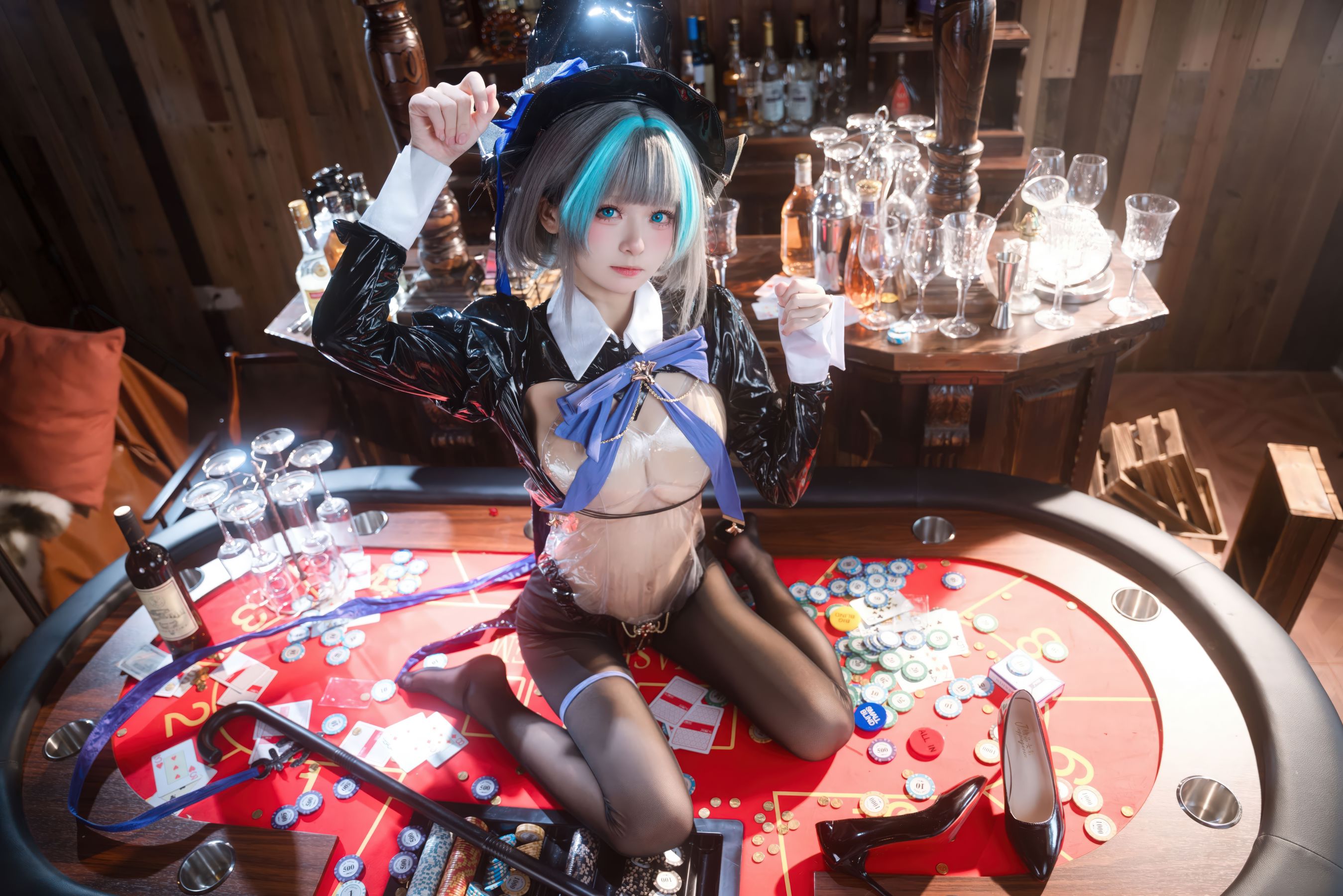 九柒喵 - 碧蓝航线 柴郡兔女郎/(58P)