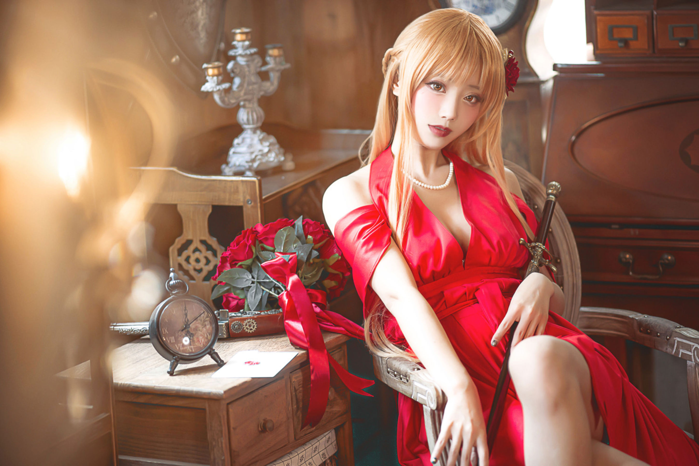 动漫博主 切切celia - 刀剑神域 亚丝娜 礼服/(28P)