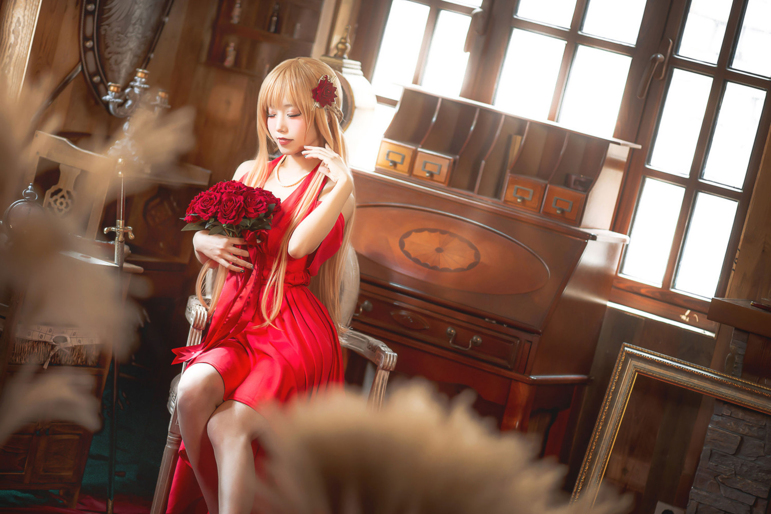 动漫博主 切切celia - 刀剑神域 亚丝娜 礼服/(28P)