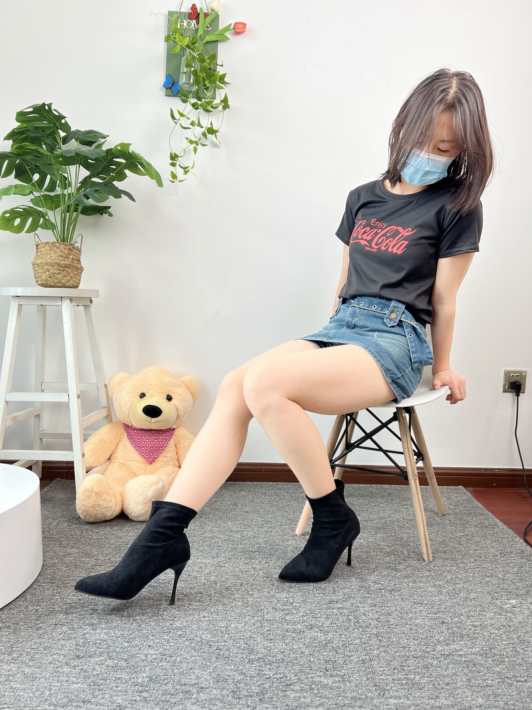 三禾摄影 No.075 牛仔裙 肉丝 短靴/(258P)