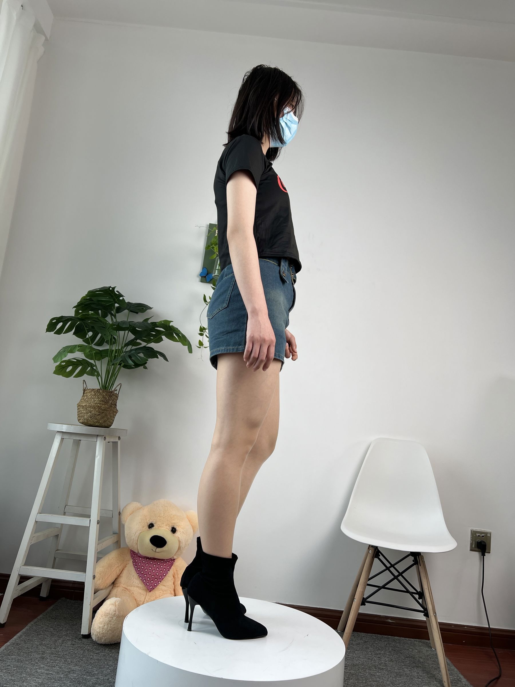 三禾摄影 No.075 牛仔裙 肉丝 短靴/(258P)