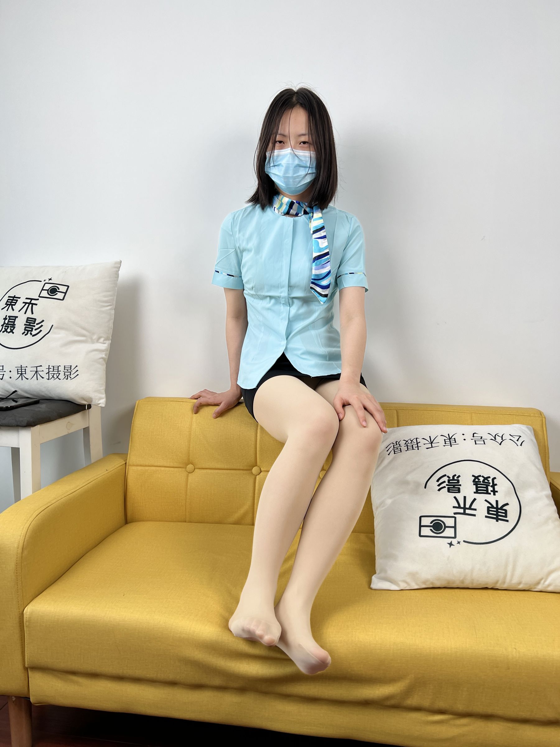 三禾摄影 No.076 空姐制服 肉丝高跟/(296P)