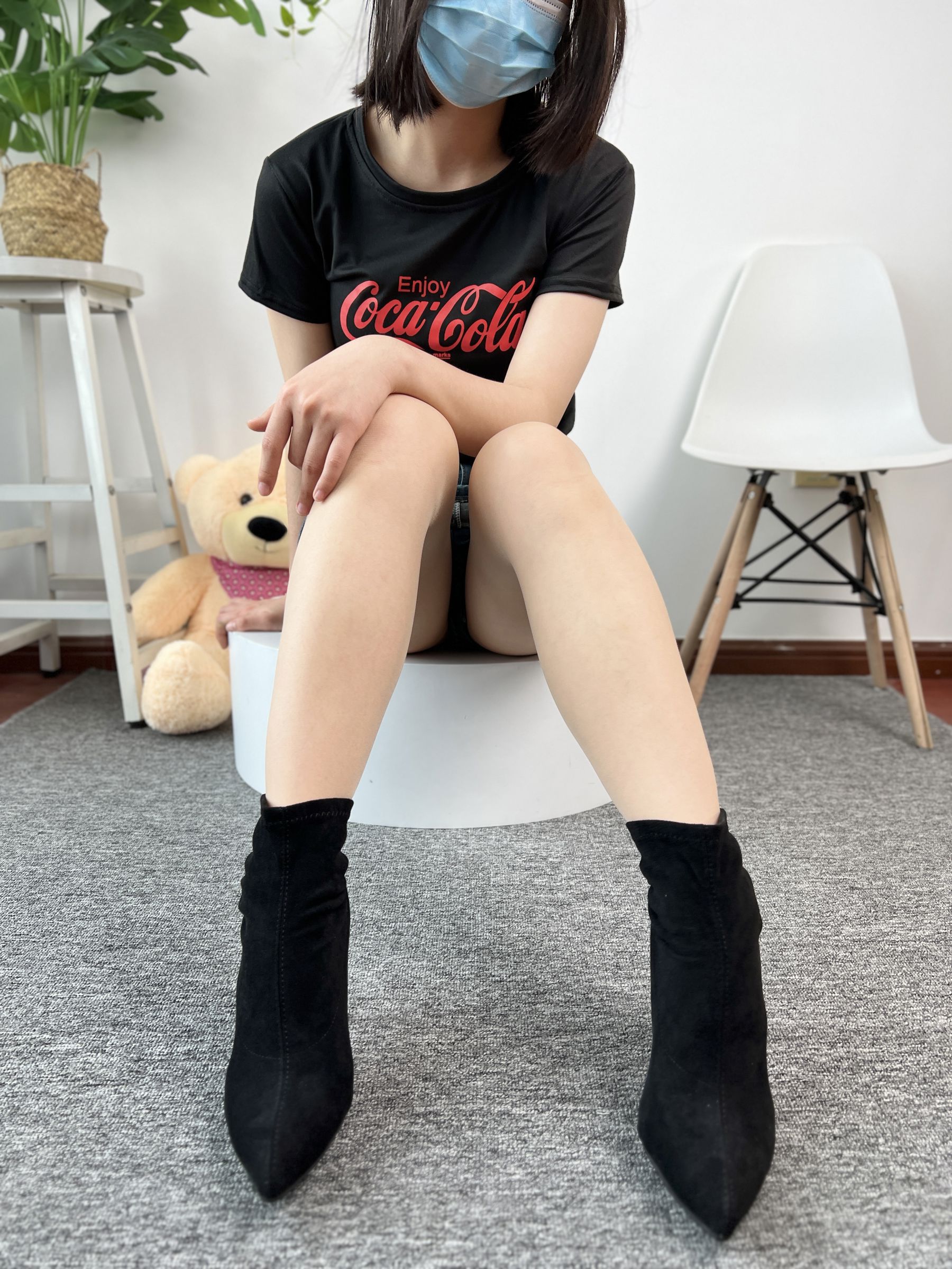 三禾摄影 No.075 牛仔裙 肉丝 短靴/(258P)