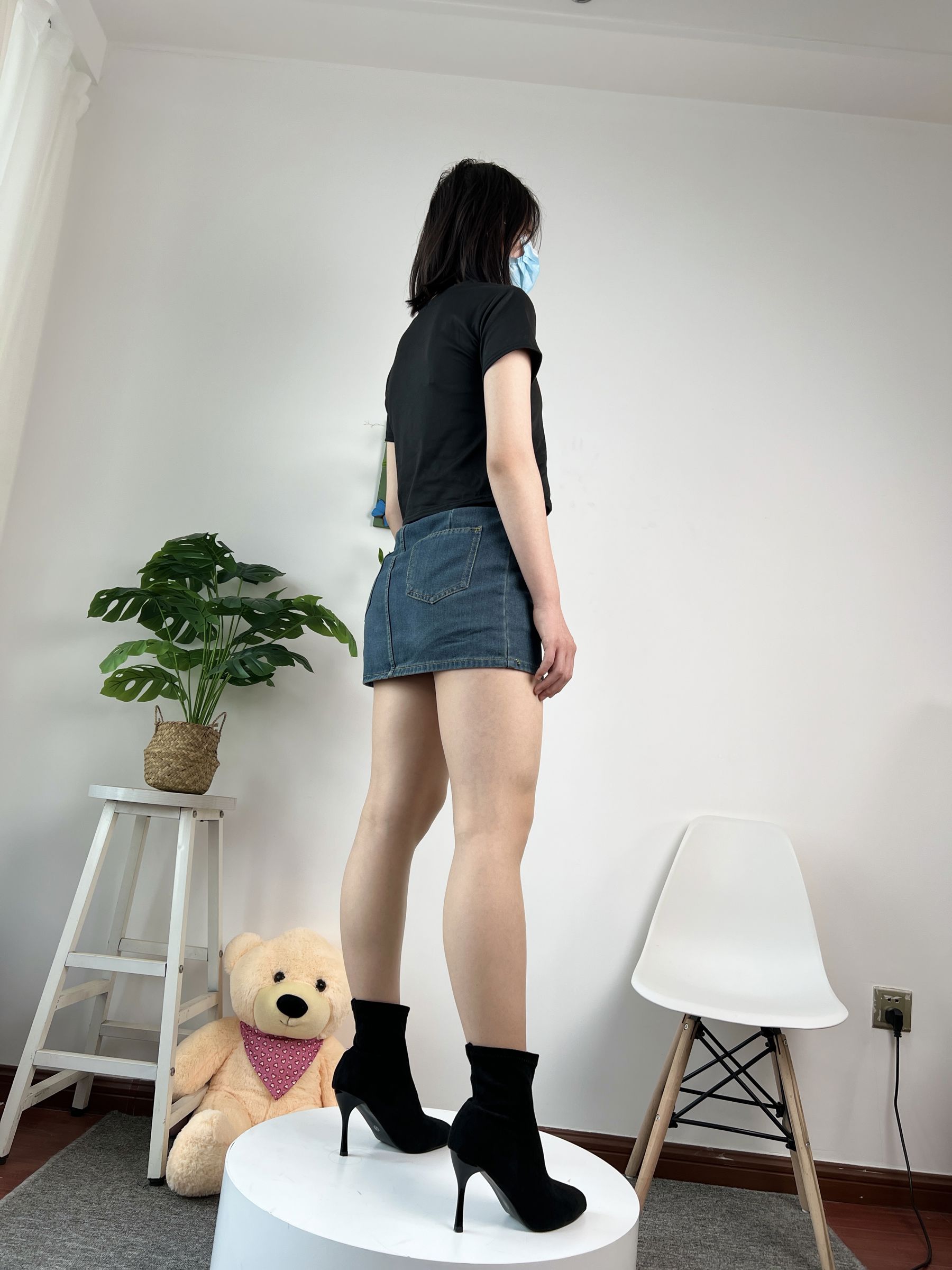 三禾摄影 No.075 牛仔裙 肉丝 短靴/(258P)