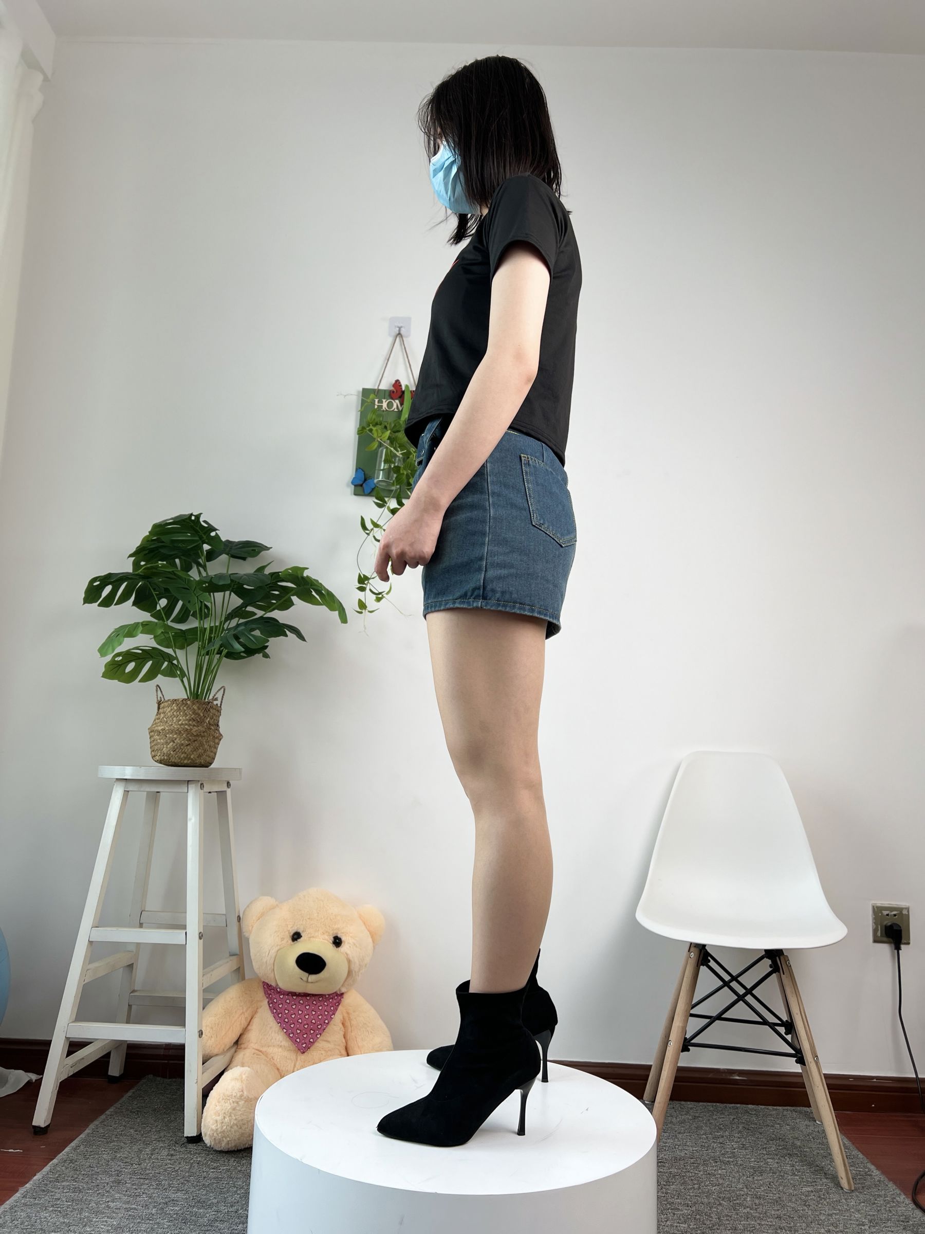 三禾摄影 No.075 牛仔裙 肉丝 短靴/(258P)