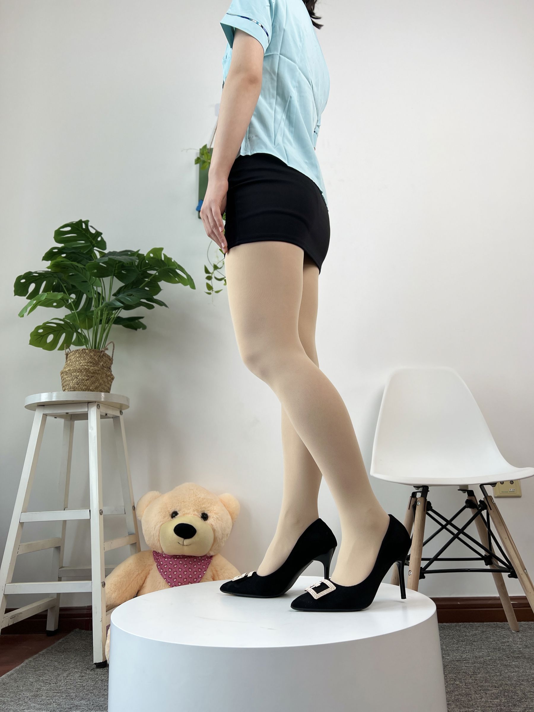 三禾摄影 No.076 空姐制服 肉丝高跟/(296P)