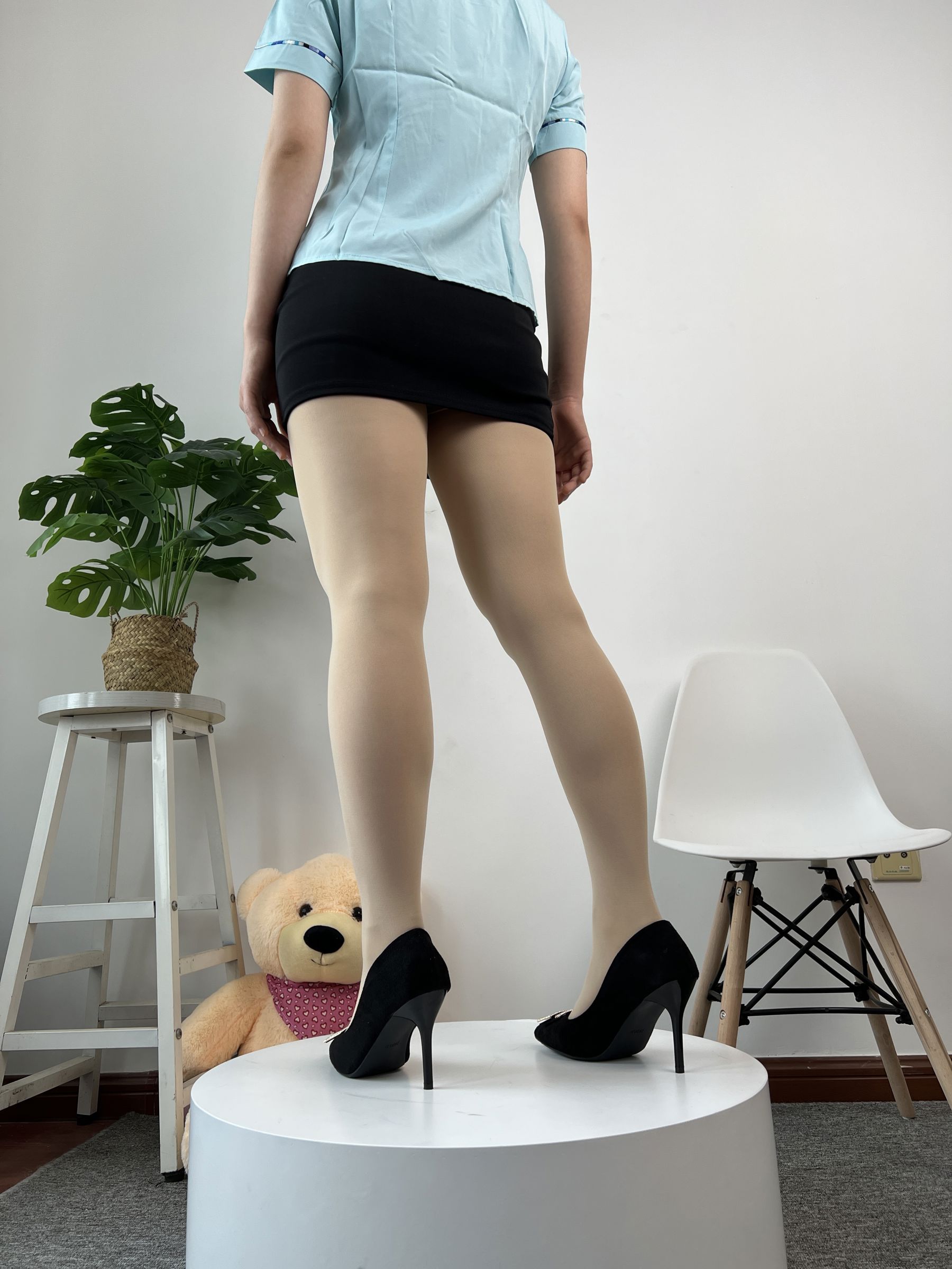 三禾摄影 No.076 空姐制服 肉丝高跟/(296P)