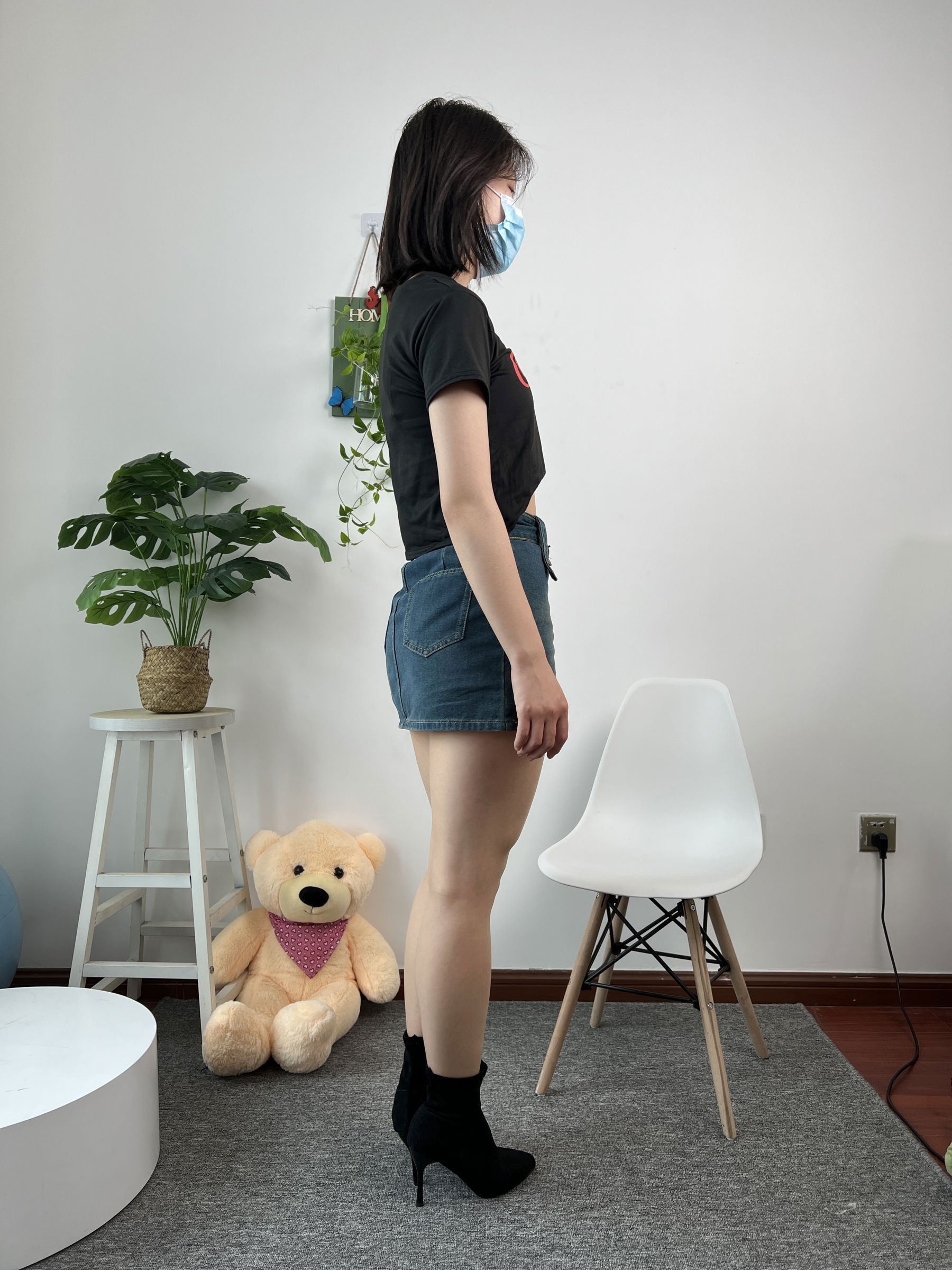 三禾摄影 No.075 牛仔裙 肉丝 短靴/(258P)