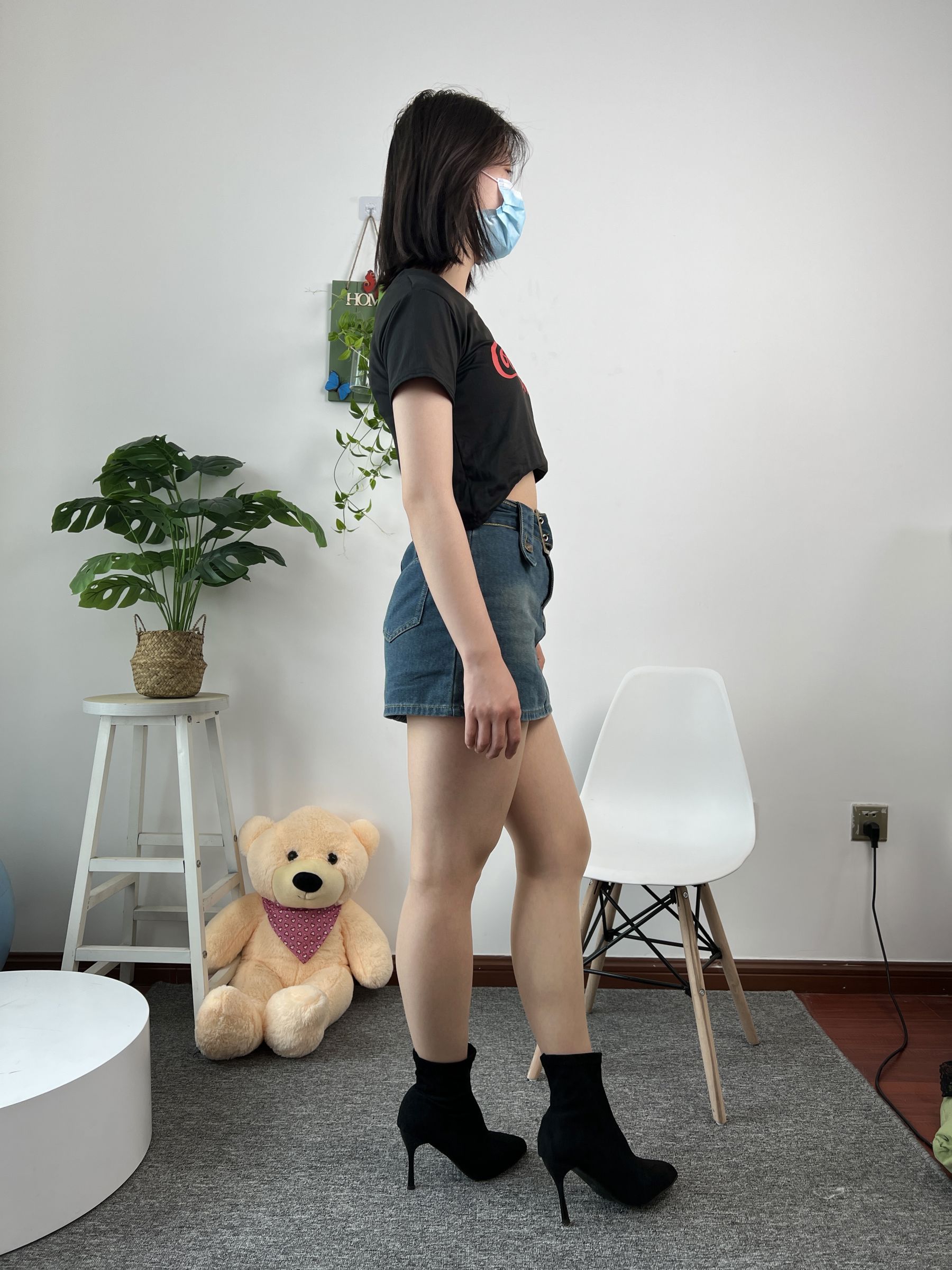 三禾摄影 No.075 牛仔裙 肉丝 短靴/(258P)