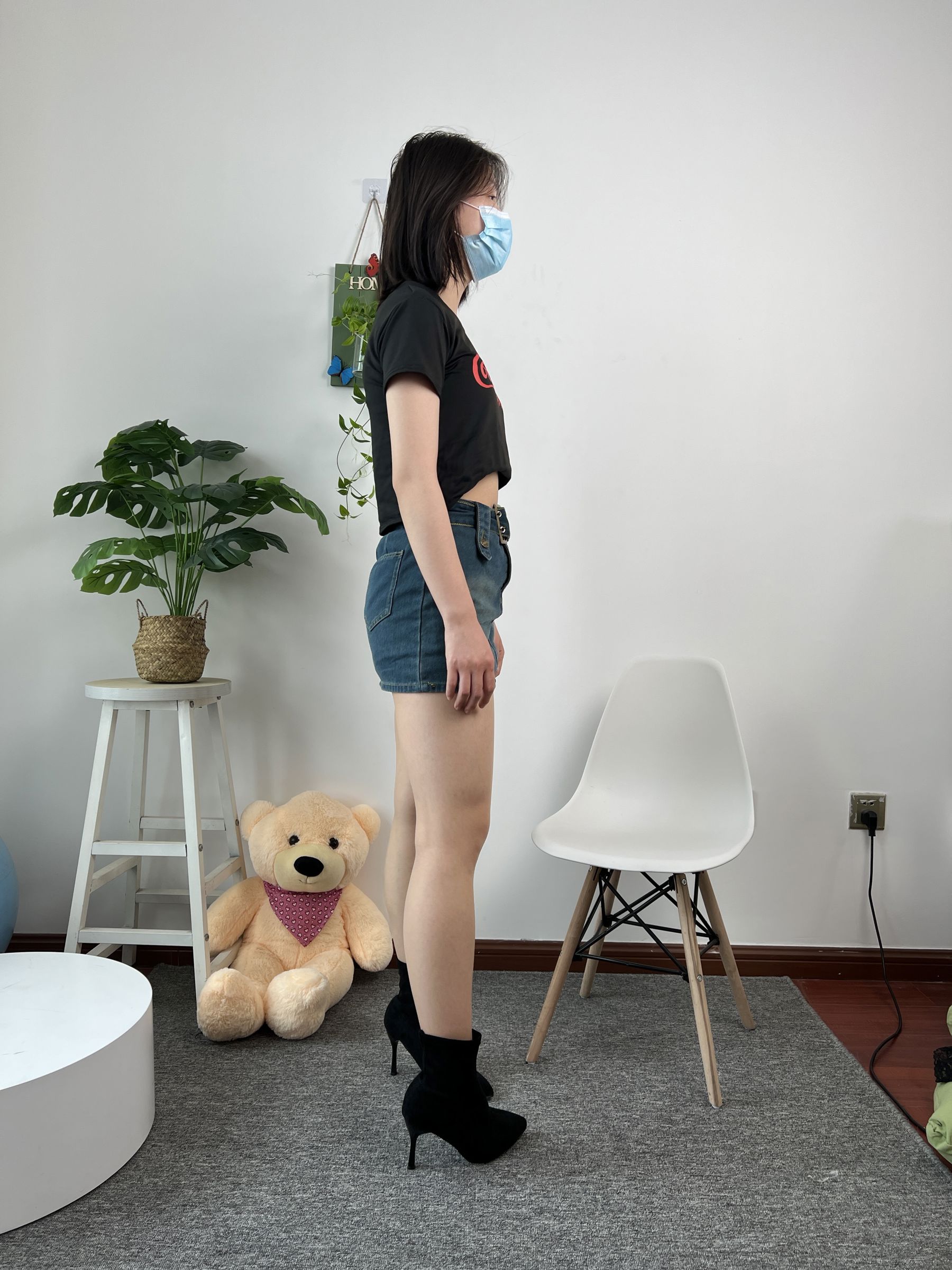三禾摄影 No.075 牛仔裙 肉丝 短靴/(258P)