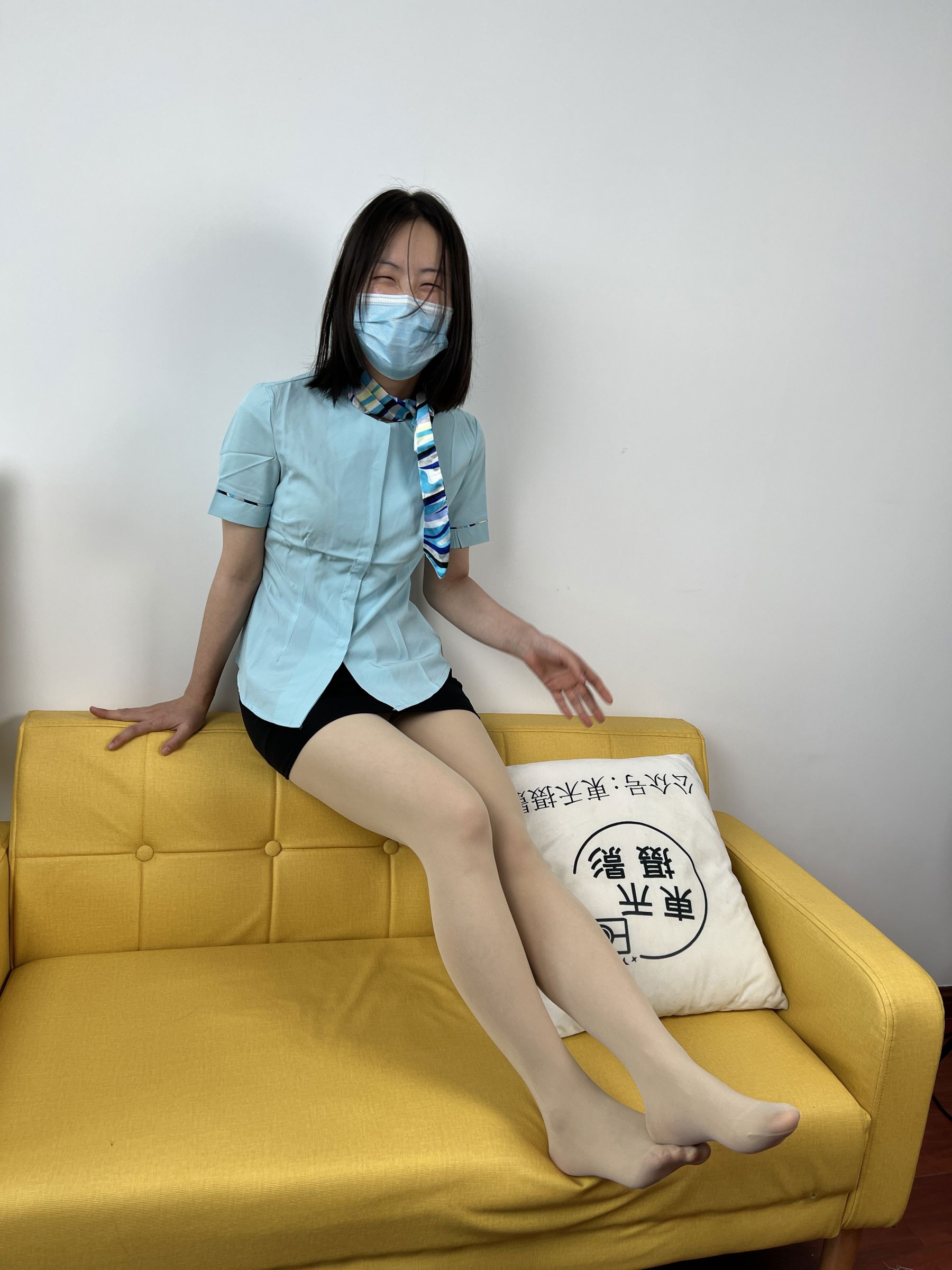 三禾摄影 No.076 空姐制服 肉丝高跟/(296P)
