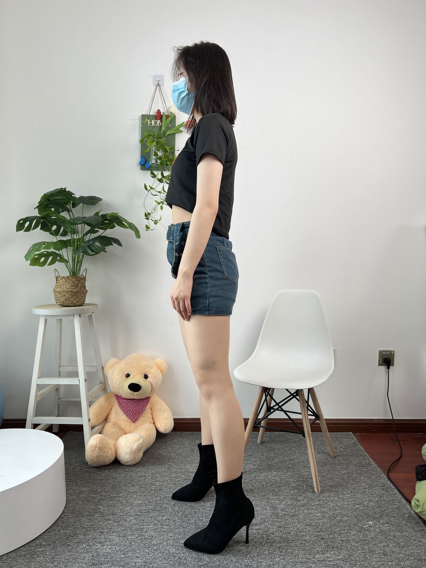 三禾摄影 No.075 牛仔裙 肉丝 短靴/(258P)