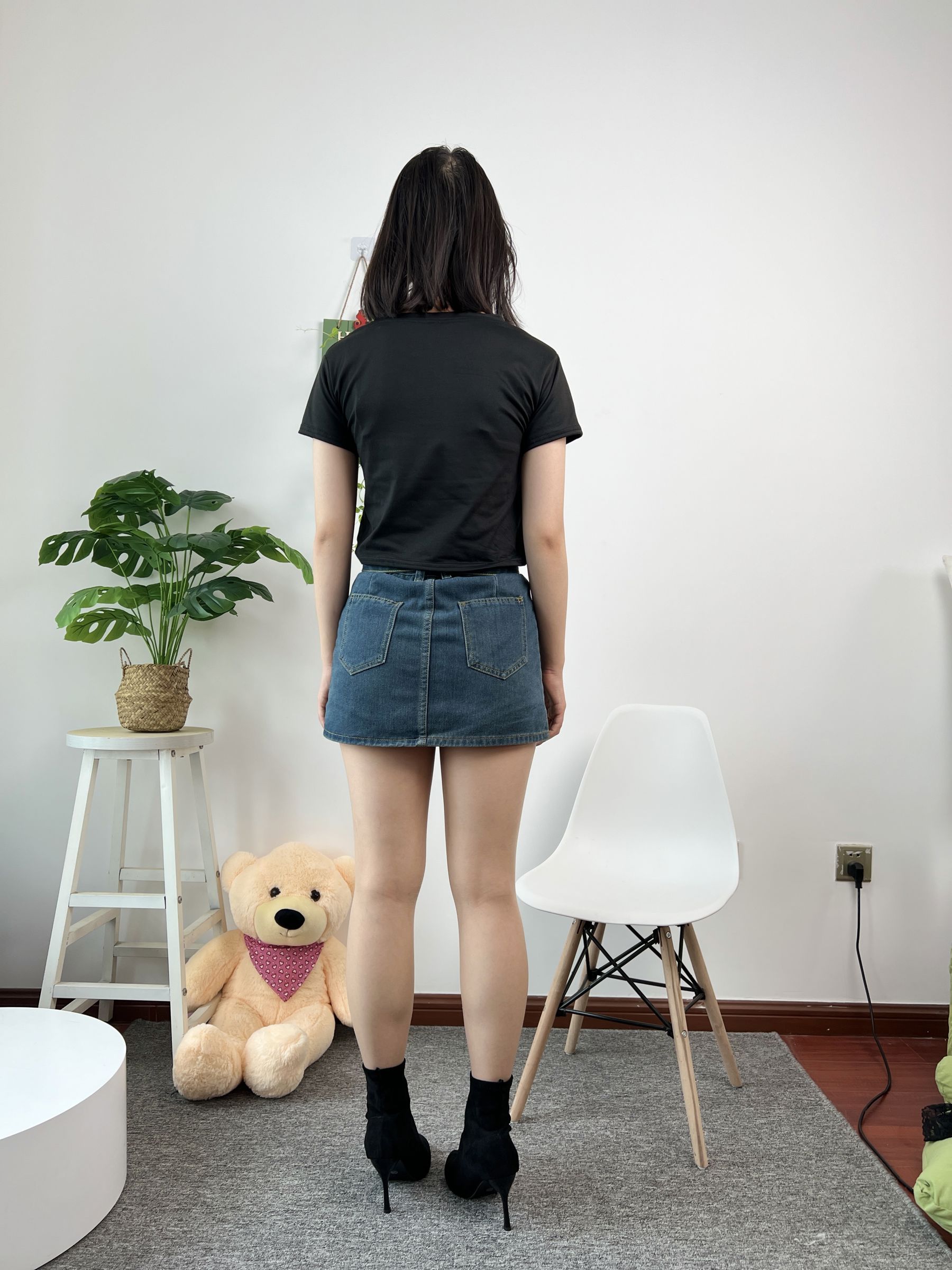 三禾摄影 No.075 牛仔裙 肉丝 短靴/(258P)