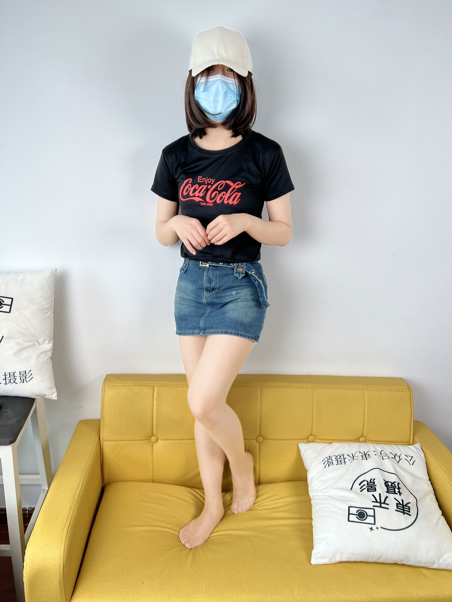 三禾摄影 No.075 牛仔裙 肉丝 短靴/(258P)