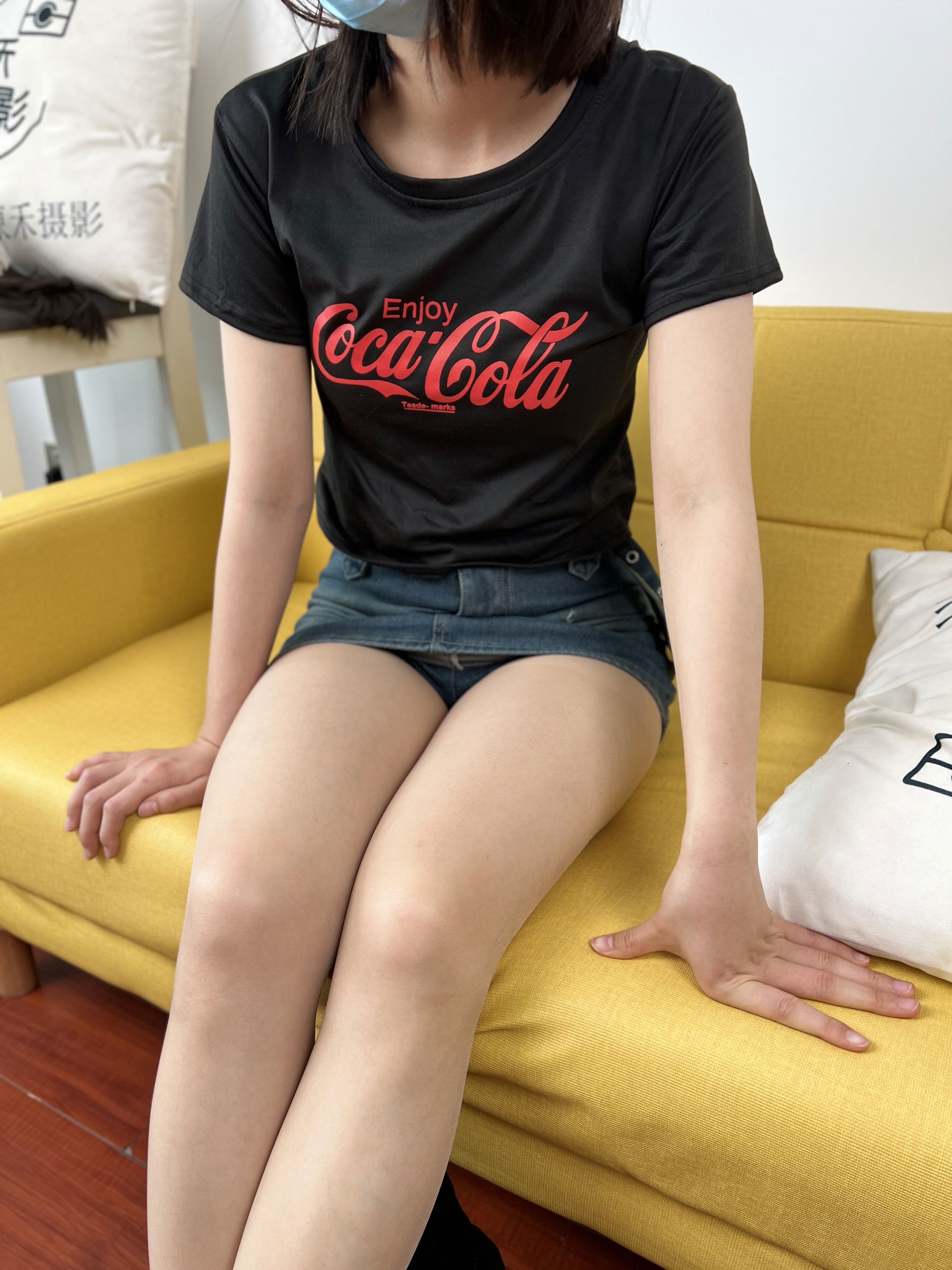 三禾摄影 No.075 牛仔裙 肉丝 短靴/(258P)