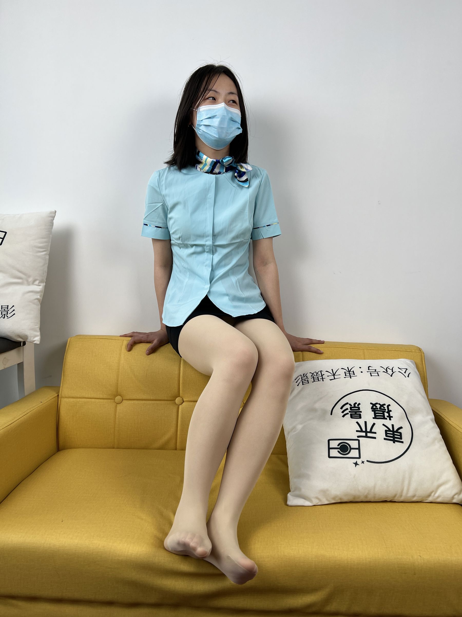 三禾摄影 No.076 空姐制服 肉丝高跟/(296P)